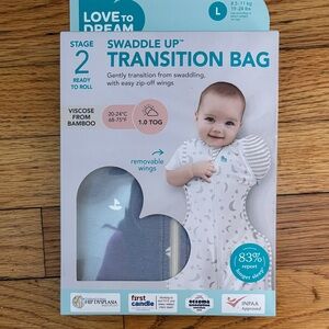 Love to Dream Swaddle Up Transition Bag - White and Blue Boats